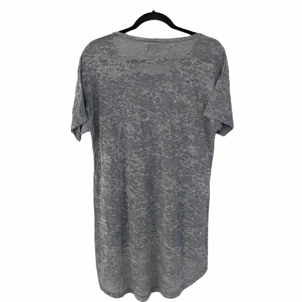 new Lauren Moshi ☻︎ Debbi Mini Eagle Pocket Tee ☻︎ Heather Grey Burnout ☻ M L - Picture 11 of 16